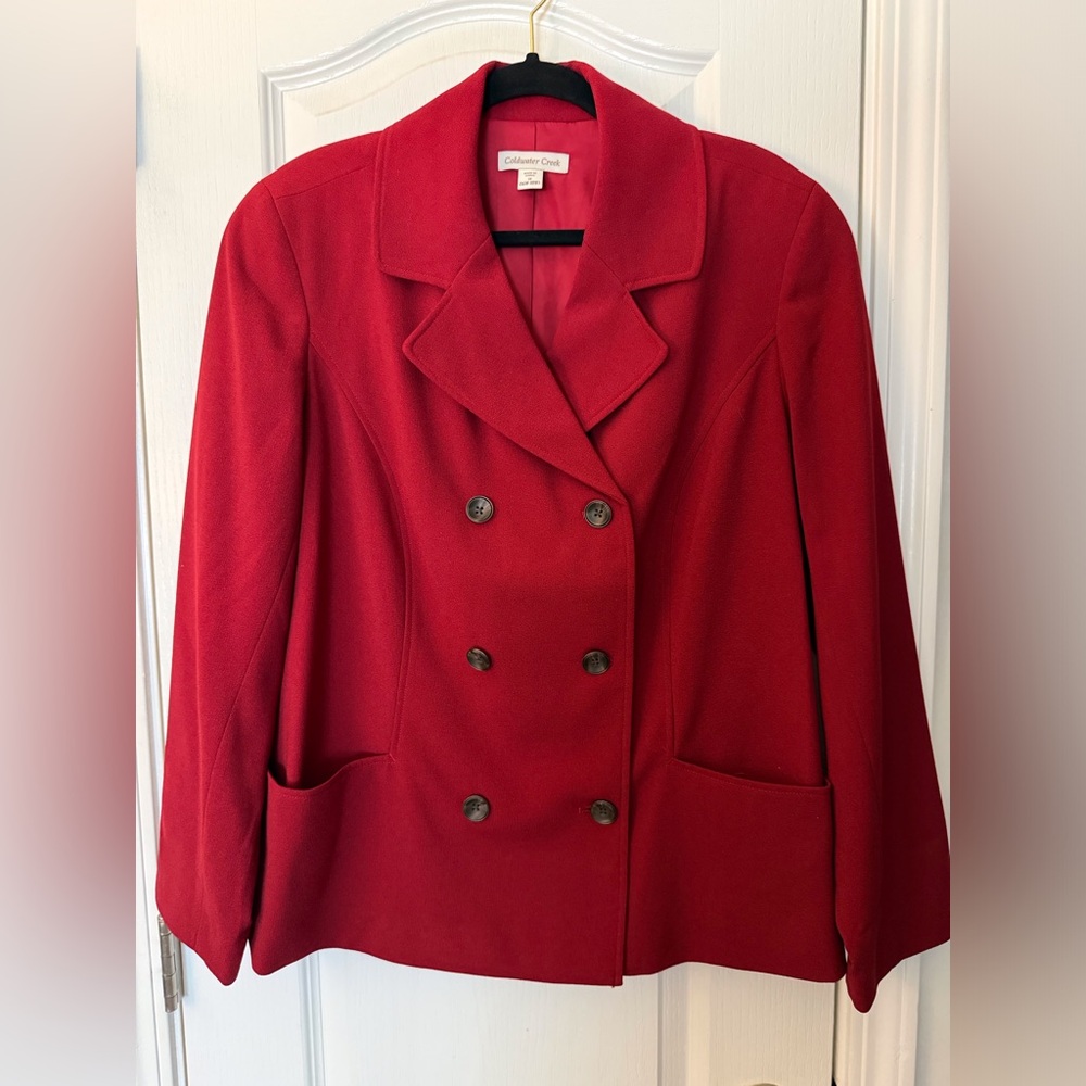 Coldwater Creek Red Blazer Sz 1X(16W-18W)